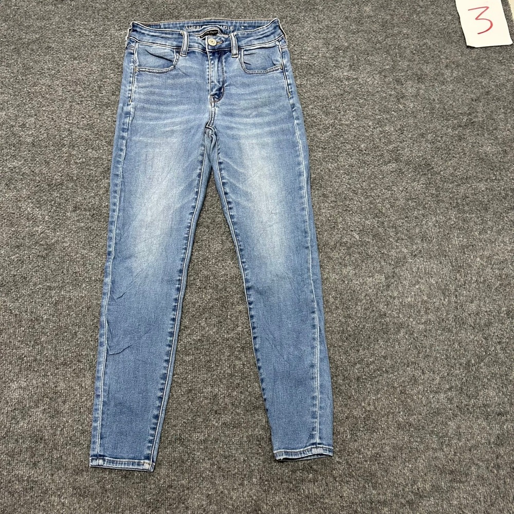 American Eagle Jeans Womens Size 4 Short Light Wash Next Level Stretch Skinny